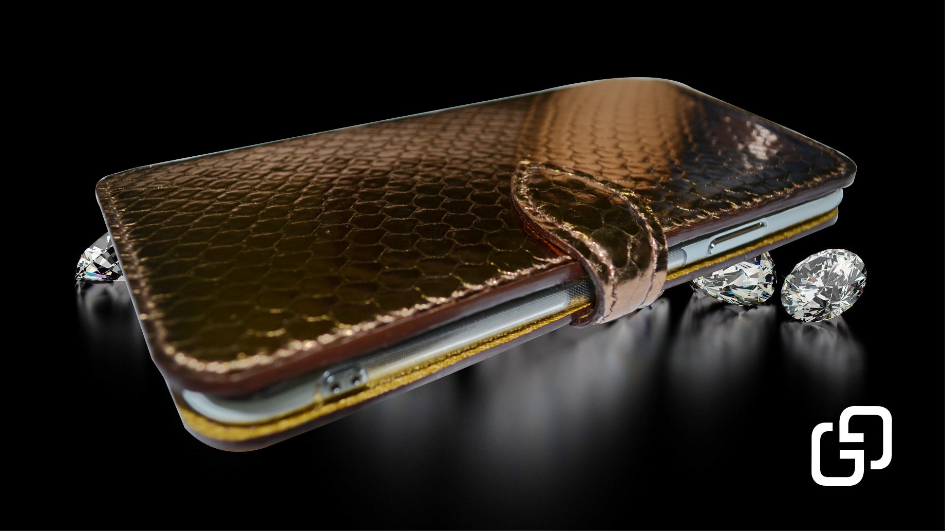 Case (чехол) GG® Для iPhone Xs/11/12 Pro Bronza Piton) 2020 натуральная кожа питона